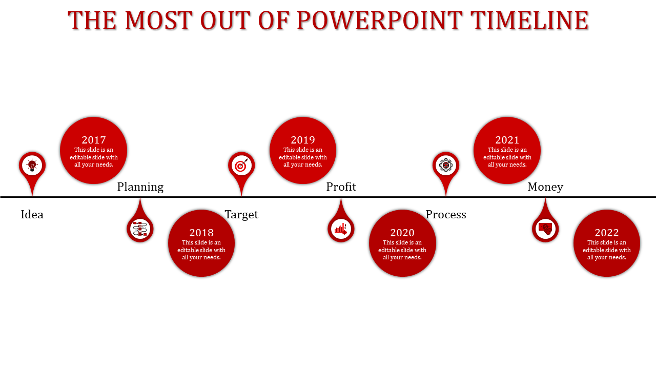 powerpoint timeline-The Most Out Of Powerpoint Timeline-6-Red
